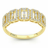 .47ct G SI 14kt Yellow Gold Diamond Band Ring Size 6.5