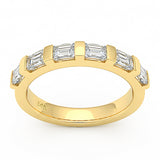 1.74ct G SI 14kt Yellow Gold Diamond Modern Band Ring Size 6.5