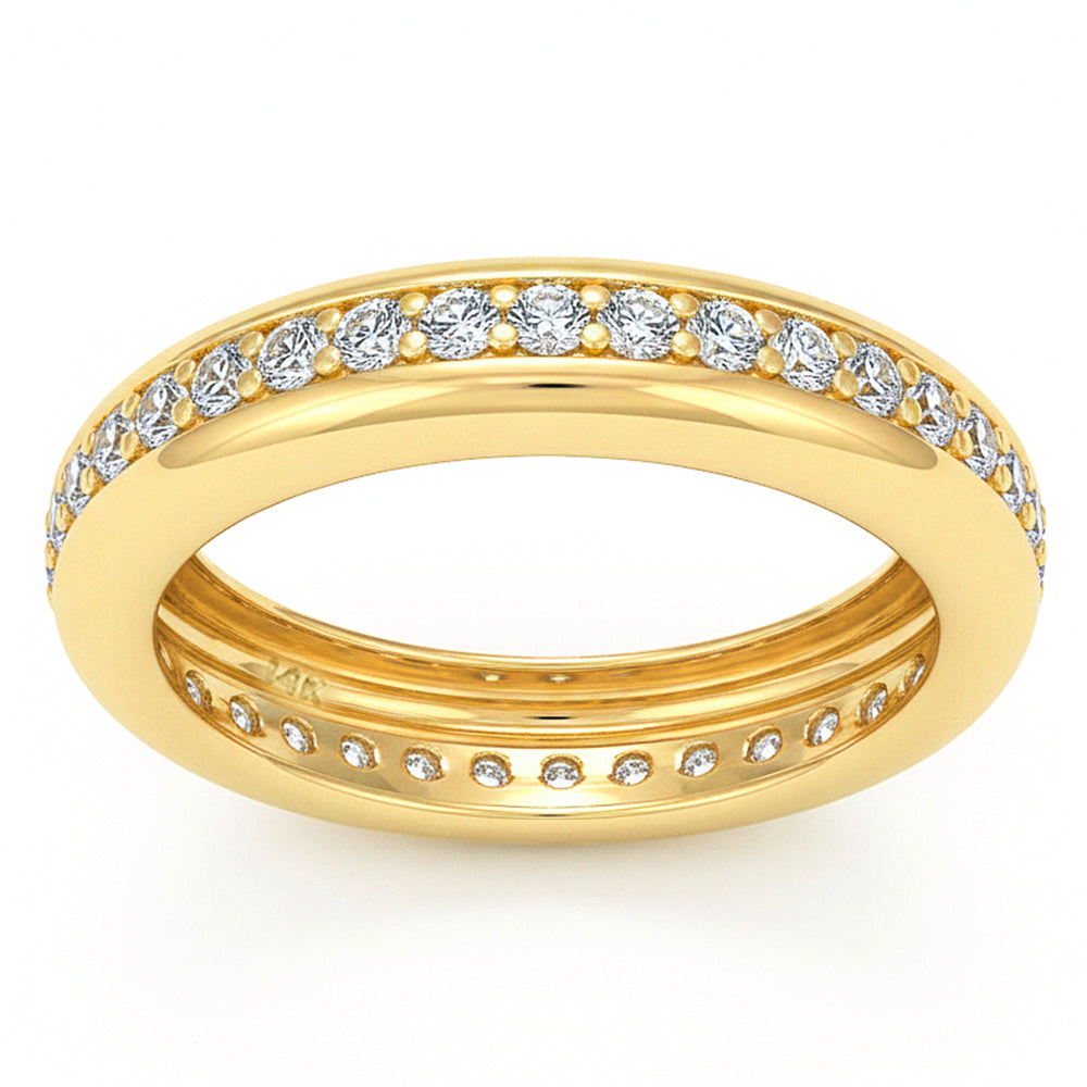<span style="color:purple">SPECIAL!</span> .56ct G SI 14kt Yellow Gold Diamond Band Ring Size 6.5