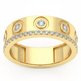 .37ct G SI 14kt Yellow Gold Diamond Band Ring Size 6.5