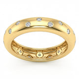 .35ct G SI 14kt Yellow Gold Diamond Modern Band Ring Size 6.5