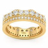 1.18ct G SI 14kt Yellow Gold Diamond Modern Band Ring Size 6.5