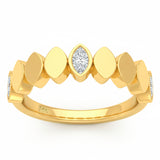 .33ct G SI 14kt Yellow Gold Diamond Bezel Set Band Ring Size 6.5