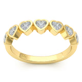 .77ct G SI 14kt Yellow Gold Diamond Bezel Set Band Ring Size 6.5