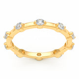 <span style="color:purple">SPECIAL!</span> .59ct G SI 14kt Yellow Gold Diamond Band Ring Size 6.5