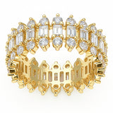 2.53ct G SI 14kt Yellow Gold Diamond Band Ring Size 6.5