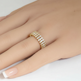 2.53ct G SI 14kt Yellow Gold Diamond Band Ring Size 6.5