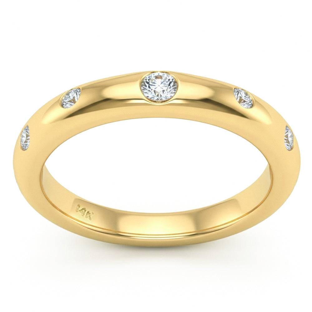 .31ct G SI 14kt Yellow Gold Diamond Band Ring Size 6.5
