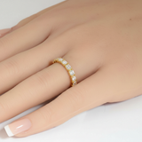 1.20ct G SI 14kt Yellow Gold Diamond Band Ring Size 6.5