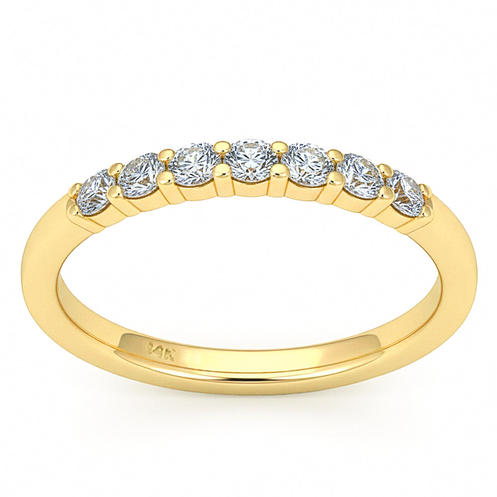 <span style="color:purple">SPECIAL!</span> .39ct G SI 14kt Yellow Gold Diamond Band Ring Size 6.5