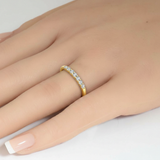 <span style="color:purple">SPECIAL!</span> .39ct G SI 14kt Yellow Gold Diamond Band Ring Size 6.5