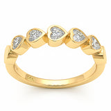 .50ct G SI 14kt Yellow Gold Diamond Bezel Set Band Ring Size 6.5