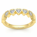 .48ct G SI 14kt Yellow Gold Diamond Bezel Set Band Ring Size 6.5