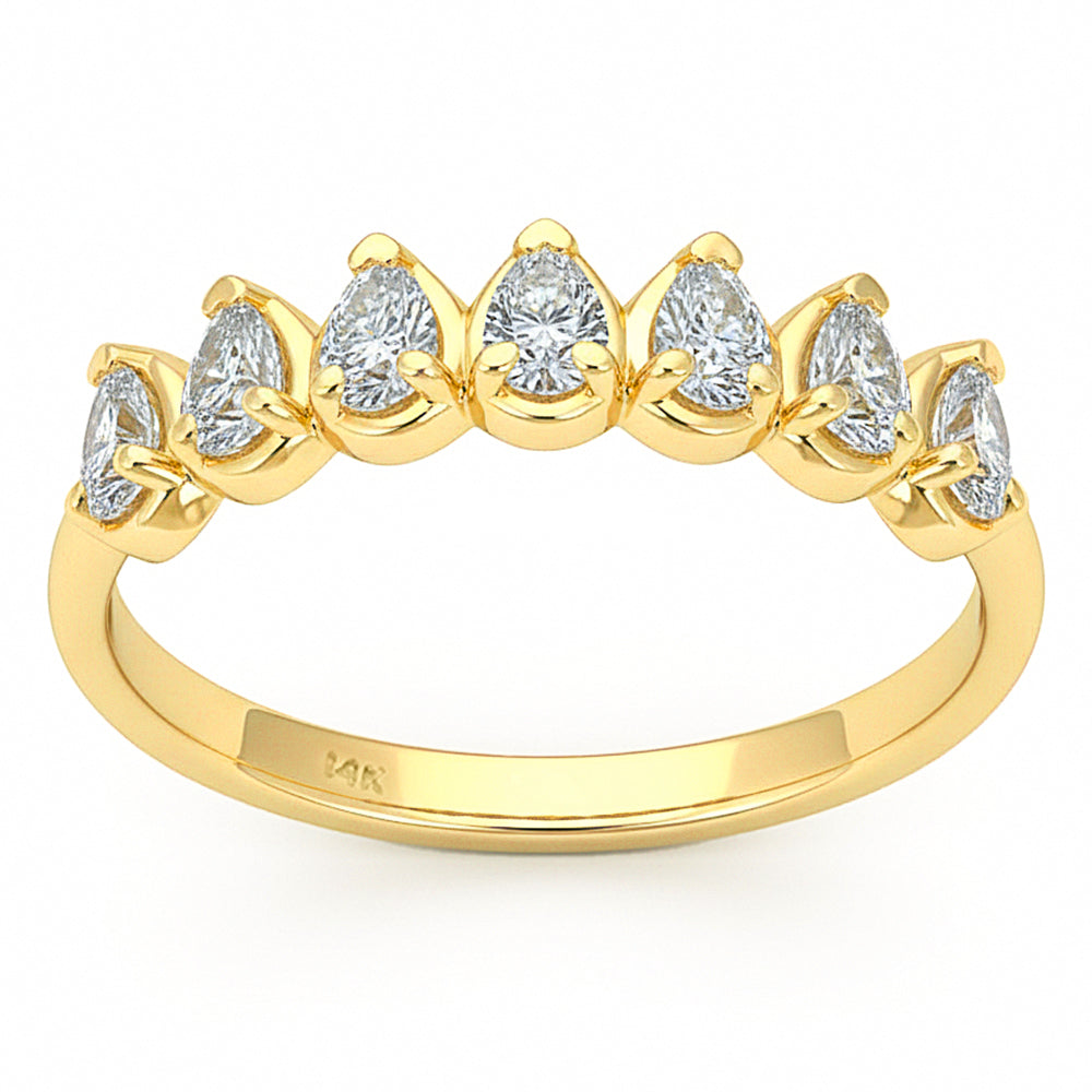 .50ct G SI 14kt Yellow Gold Diamond Band Ring Size 6.5