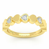 .37ct G SI 14kt Yellow Gold Diamond Bezel Set Band Ring Size 6.5
