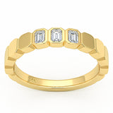 <span style="color:purple">SPECIAL!</span> .31ct G SI 14kt Yellow Gold Diamond Bezel Set Band Ring Size 6.5