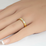 <span style="color:purple">SPECIAL!</span> .31ct G SI 14kt Yellow Gold Diamond Bezel Set Band Ring Size 6.5