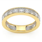1.45ct G SI 14kt Yellow Gold Diamond Modern Band Ring Size 6.5