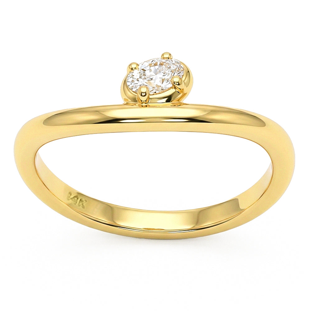 .14ct G SI 14kt Yellow Gold Diamond Ring Size 6.5