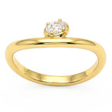.14ct G SI 14kt Yellow Gold Diamond Ring Size 6.5