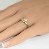 .14ct G SI 14kt Yellow Gold Diamond Ring Size 6.5