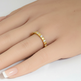 .76ct G SI 14kt Yellow Gold Diamond Band Ring Size 6.5