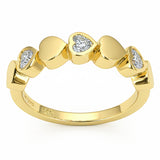 <span style="color:purple">¡ESPECIAL!</span> .41ct G SI 14kt Oro Amarillo Anillo con Engaste de Bisel de Diamantes Talla 6.5
