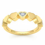 .42ct G SI 14kt Yellow Gold Diamond Bezel Set Band Ring Size 6.5