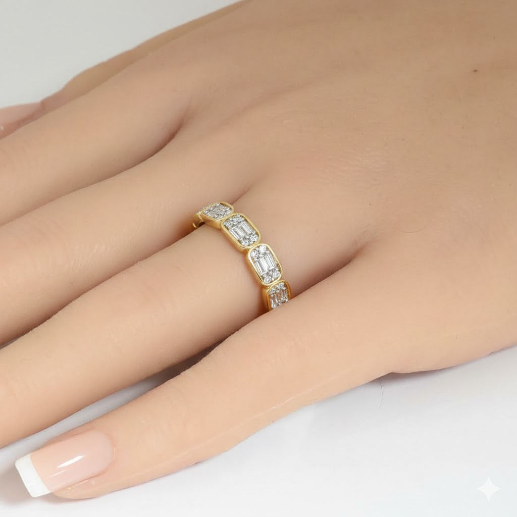 <span style="color:purple">SPECIAL!</span> .31ct G SI 14kt Yellow Gold Diamond Band Ring Size 6.5