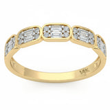<span style="color:purple">SPECIAL!</span> .31ct G SI 14kt Yellow Gold Diamond Band Ring Size 6.5