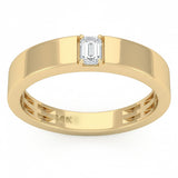 .33ct G SI 14kt Yellow Gold Diamond Solitaire Men's Wedding Band Ring Size 10