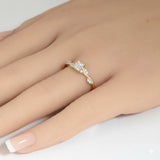 <span style="color:purple">SPECIAL!</span> .39ct G SI 14kt Yellow Gold Emerald Cut Diamond Engagement Ring Size 6.5