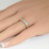 .14ct G SI 14kt Yellow Gold Round Diamond Modern Band Ring Size 6.5