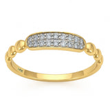 .14ct G SI 14kt Yellow Gold Round Diamond Modern Band Ring Size 6.5