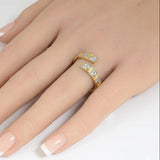.11ct G SI 14kt Yellow Gold Round Diamond Wrap Around Ring Size 6.5