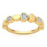 .54ct G SI 14kt Yellow Gold Multi Shape Diamond Bezel Set Ring Size 6.5