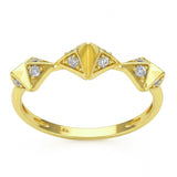 <span style="color:purple">SPECIAL!</span> .16ct G SI 14kt Yellow Gold Diamond Modern Band Ring Size 6.5