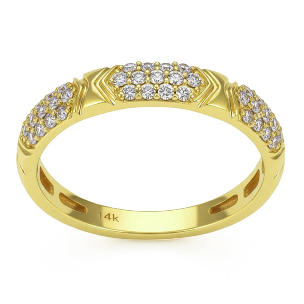 .24ct G SI 14kt Yellow Gold Diamond Band Ring Size 6.5