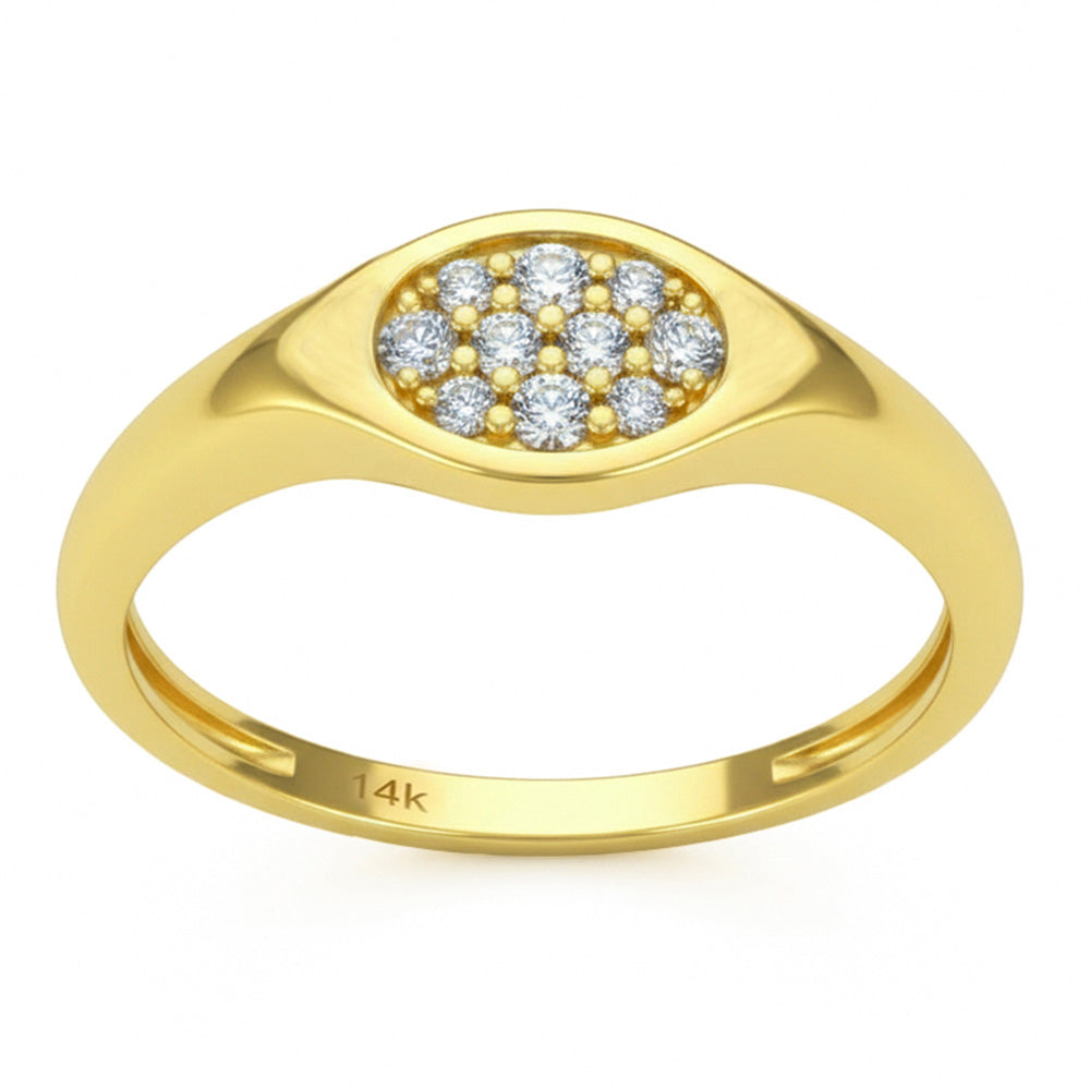 .15ct G SI 14kt Yellow Gold Diamond Modern Band Ring Size 6.5