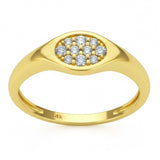 .15ct G SI 14kt Yellow Gold Diamond Modern Band Ring Size 6.5