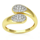 .32ct G SI 14kt Yellow Gold Diamond Wrap Ring Size 6.5