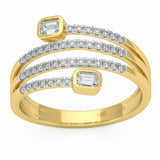 .45ct G SI 14kt Yellow Gold Diamond Wrap Ring Size 6.5