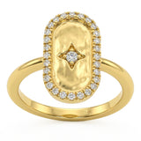 .24ct G SI 14kt Yellow Gold Diamond Modern Ring Size 6.5