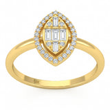 .29ct G SI 14kt Yellow Gold Marquise Shape Diamond Engagement Ring Size 6.5