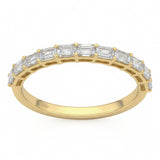 .77ct G SI 14kt Yellow Gold Baguette Diamond Band Ring Size 6.5