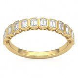 <span style="color:purple">SPECIAL!</span> .77ct G SI 14kt Yellow Gold Diamond Bezel Set Band Ring Size 6.5
