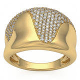 .76ct G SI 14kt Yellow Gold Modern Diamond Band Ring Size 6.5