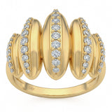 <span style="color:purple">SPECIAL!</span> .50ct G SI 14kt Yellow Gold Modern Diamond Band Ring Size 6.5