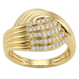 .26ct G SI 14kt Yellow Gold Diamond Modern Band Ring Size 6.5
