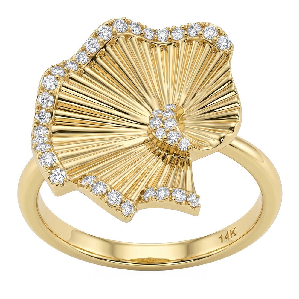 .23ct G SI 14kt Yellow Gold Diamond Modern Band Ring Size 6.5